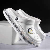 Cave shoes mens summer slippers mens trendy outdoor 2021 new beach shoes trend Korean version of the non-slip toe sandals men