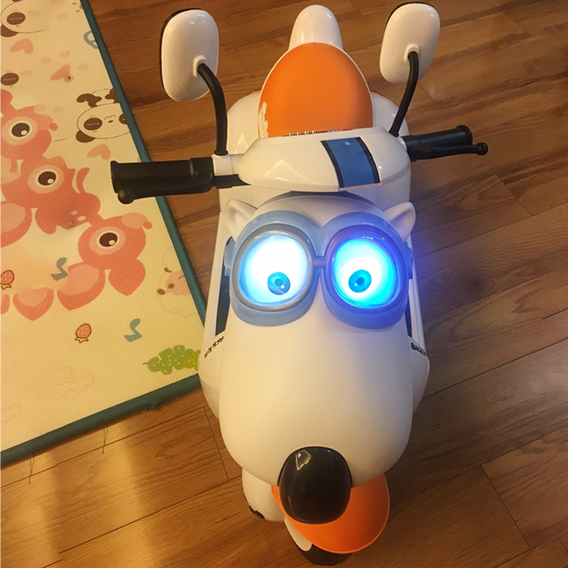 Children's electric motorcycle can sit on a female baby Toddler child tricycle charging remote control toy battery stroller