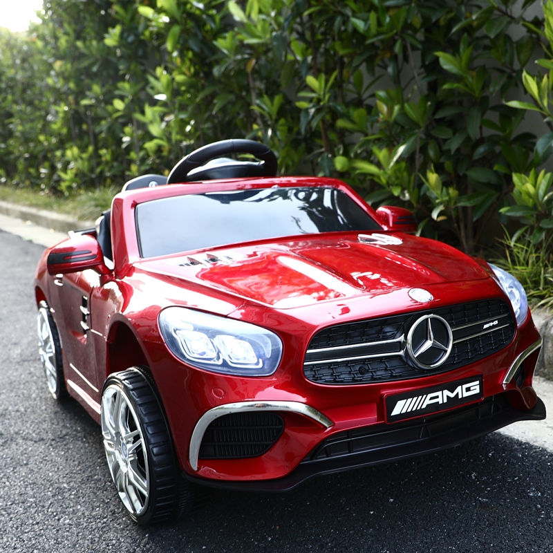 Benz Children's electric car four-wheel car with remote control toy can take a human child to charge a four-drive baby carrier