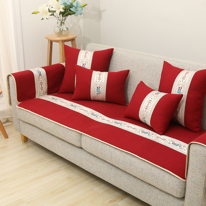 Fashion New Chinese Retro China Wind Sofa Upholstered