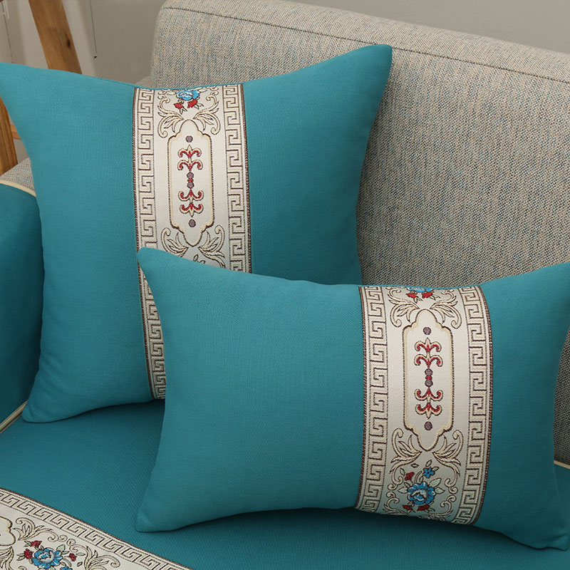 New Chinese upscale retro style Cushion Sofa With Pillow Car Office Back Cushion Cover Support Customize