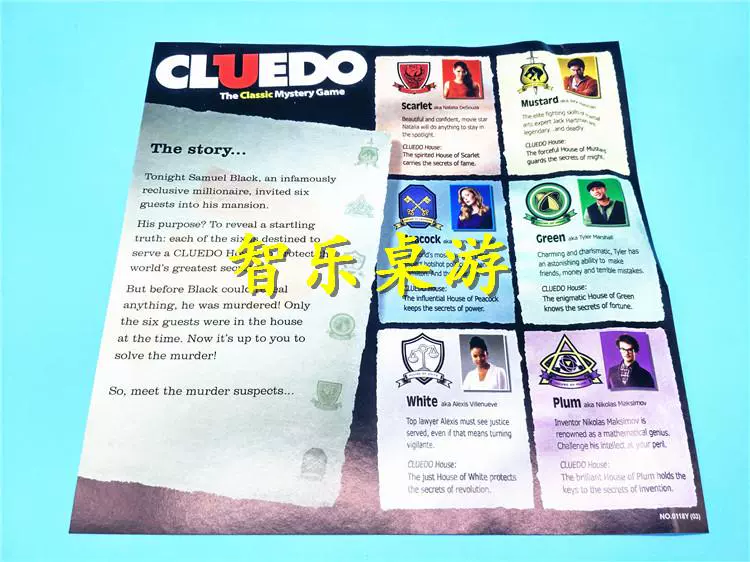 Board game CLUE GAME bản đồ lớn tuyệt vời thám tử giết người thám tử trò chơi tiếng Anh cluedo thẻ trò chơi - Trò chơi trên bàn