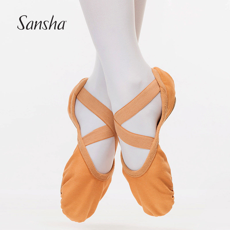 Sansha France Sansha French ballet Dancing Skills Shoes Women Cat Paw Shoes Canvas imported Soft bottom training flat bottom shoes