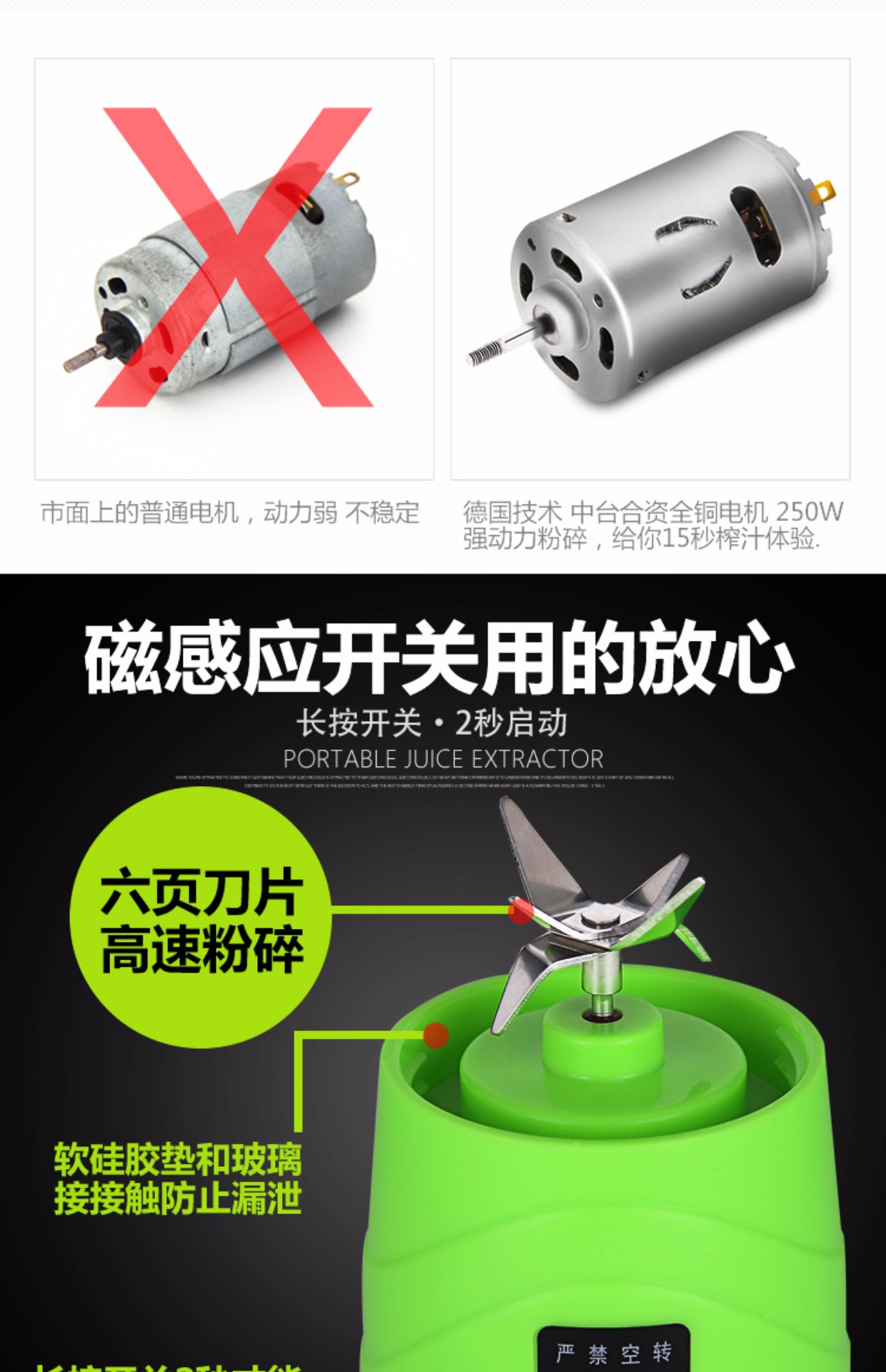 máy xay cua đồng Amare cốc nước trái cây tốt hộ gia đình điện mini cốc nước trái cây cầm tay có thể sạc lại đa chức năng máy ép trái cây nhỏ máy ép trái cây philips