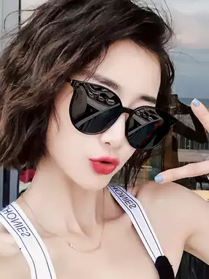 2021 new sunglasses female tide round face net red polarized sunglasses female Korean version tide big face fashion glasses street shot