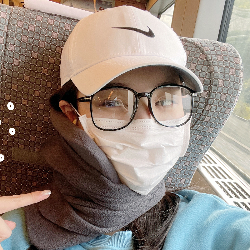 Small egg yolk with black frame glasses female Net red plain face retro flat lens can be equipped with myopia has degree Korean version of tide