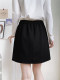 Autumn and Winter Versatile Casual Short Skirt, Anti-Exposure Elastic Skirt, High-Waisted Plus Size Elastic Waist Sports Short Skirt, Spring and Autumn