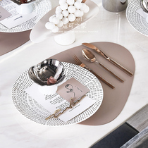 Koket can be simple modern model room tableware set soft table table special-shaped placemats rose gold knife and fork