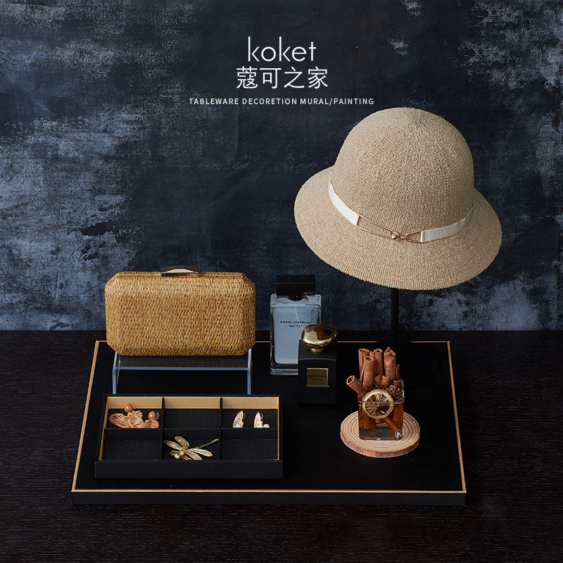 Koket Coco New Chinese style Style Board Room Cloakroom Matching Suit Soft Dress Design Wardrobe Swing Piece Earrings Props