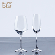 Koket direct sales Crystal wine Red wine Champagne glass Model room Banquet table wine glass wine set