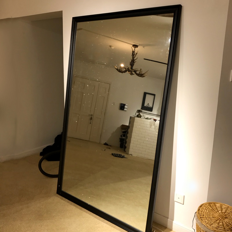 Solid wood large full-length mirror wall hanging floor-to-ceiling full-length mirror dance mirror full-length mirror clothing store full-length mirror 7285-JRDP