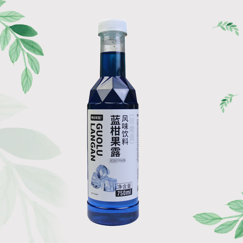 Hakata homeland blue mandarin fruit juice 750ML Bodo blue mandarin fruit dew blue mandarin bubble water blue mandarin milk tea