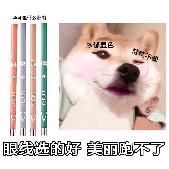 2 pieces minus 5! VEECCI Vegeci Eyeliner Stylus Vizi Extremely Fine Liquid Pen Color Waterproof Does Not Smudge Long-lasting Silkworm