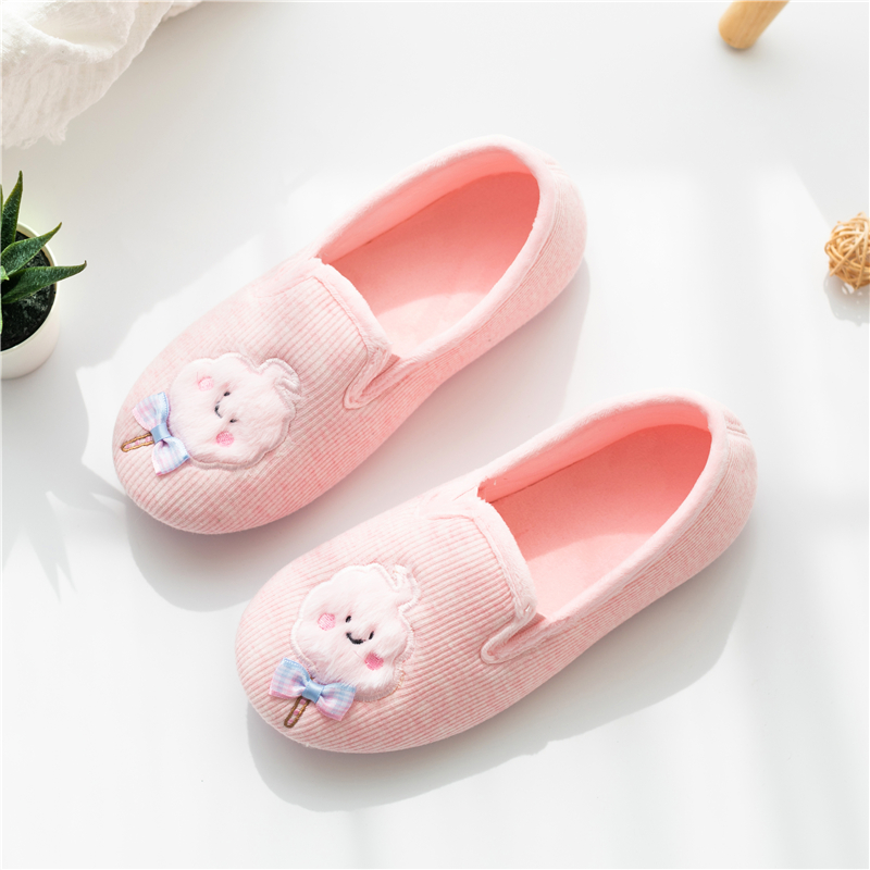 Confinement shoes women autumn and winter postpartum bag heel warm pregnant women cotton shoes indoor non-slip thick bottom cute maternity slippers winter
