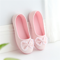 Moon Shoes Summer Thin bag heel Breathable Pregnant Woman Shoes Non-slip Spring Summer Day Postnatal Soft Bottom Room Maternal Slippers Thick bottom