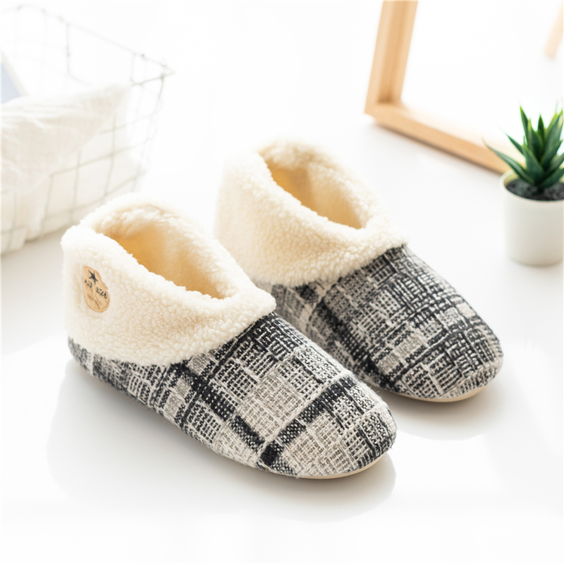 Confinement shoes women's winter plus velvet bag with warm pregnant women's shoes non-slip indoor large size soft bottom autumn and winter postpartum slippers