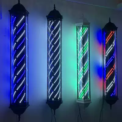 Hairdressing light led patch lamp beads outdoor waterproof glass hair salon logo light retro hanging wall shop light box
