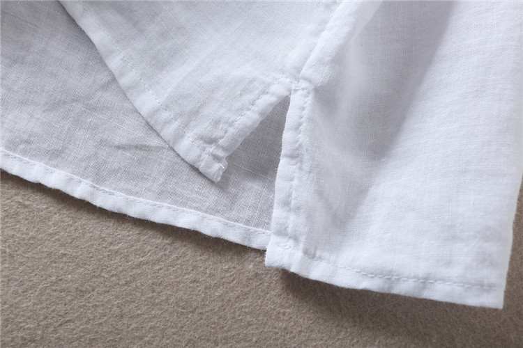 Mùa xuân 2019 mới của phụ nữ văn học áo sơ mi cotton và lanh thời trang Hàn Quốc lỏng lẻo áo sơ mi dài tay giản dị - Áo sơ mi áo sơ mi họa tiết