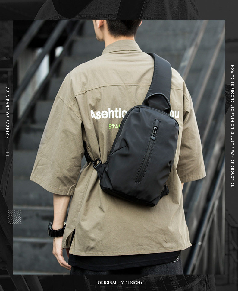 Hong Kong Chest Bag Men Sports Oxford Cloth Slanted Satchel New Tide Card Fashion Youth Single Shoulder Little Shoulder Bag Bag