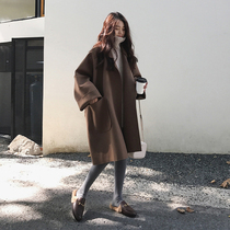 Short autumn 2021 new autumn and winter net red wool coat cashmere double-sided large size womens coat