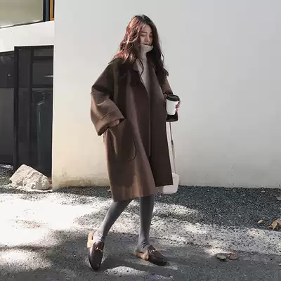 Short autumn 2021 new autumn and winter Net red woolen coat cashmere double-sided woolen large size women's coat