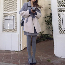 Popular 2021 new autumn and winter short wool coat cashmere coat net red large size womens clothing medium-long section