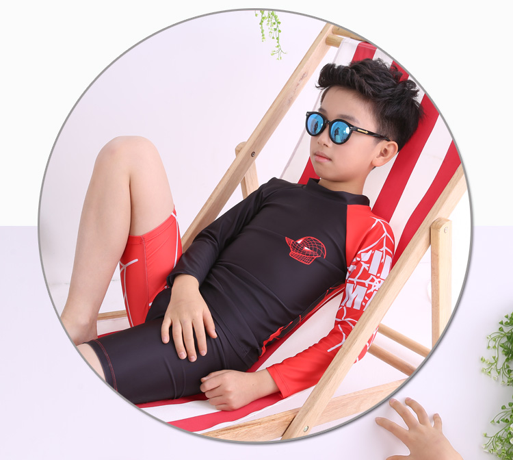 Trẻ em chia áo tắm bé trai lớn áo dài tay chống nắng nhanh khô quần áo học sinh lặn phù hợp với bé trai mùa xuân nóng lạnh áo tắm đồ bơi liền thân cho bé gái