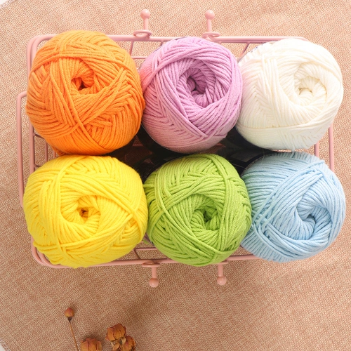 雪妃尔 5-прядная нить из молочной ваты, оптовая продажа, клубок шерстяных ниток, пятипрядный чесаный хлопок без катышков, ручная вязка, кукла «сделай сам»