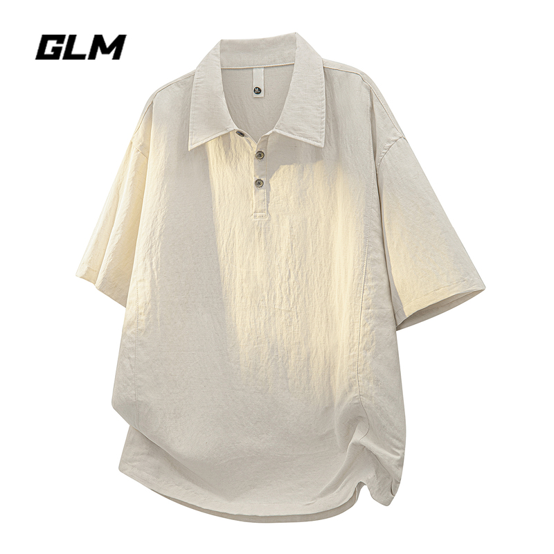 Glm Official Genuine Tencel Linen Cool Breathable Casual Short-Sleeve Polo Shirt for Men, Summer Style, Very Stylish T-Shirt Glm Official Genuine Tencel Linen Cool Breathable Casual Short-Sleeve Polo Shirt for Men, Summer Style, Very Stylish T-Shirt
