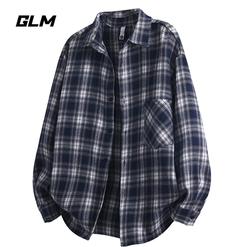 GLM公式正規品チェックシャツメンズ春秋メンズティーンエイジャーボーイズ春人気ウェアジャケット