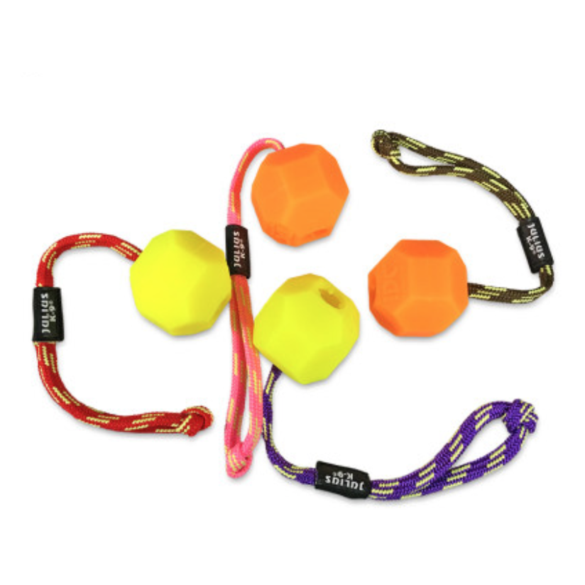 Shiba Dog Hee Hee European Imported JULIUS-K9 Ball Toy Polygon Cord Rubber Ball Luminous Eating Ball