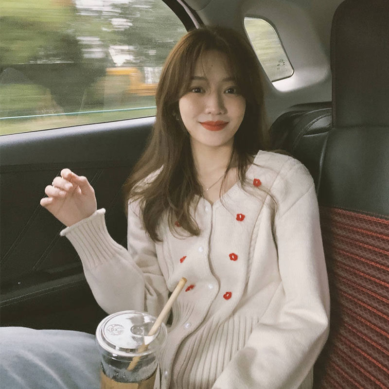 sandro asw small fragrance style knitted cardigan jacket women's 2022 autumn new Korean version temperament casual all-match sweater