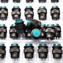 With lamp No lock switch button switch R16-503BD round 16MM 3A 250V green