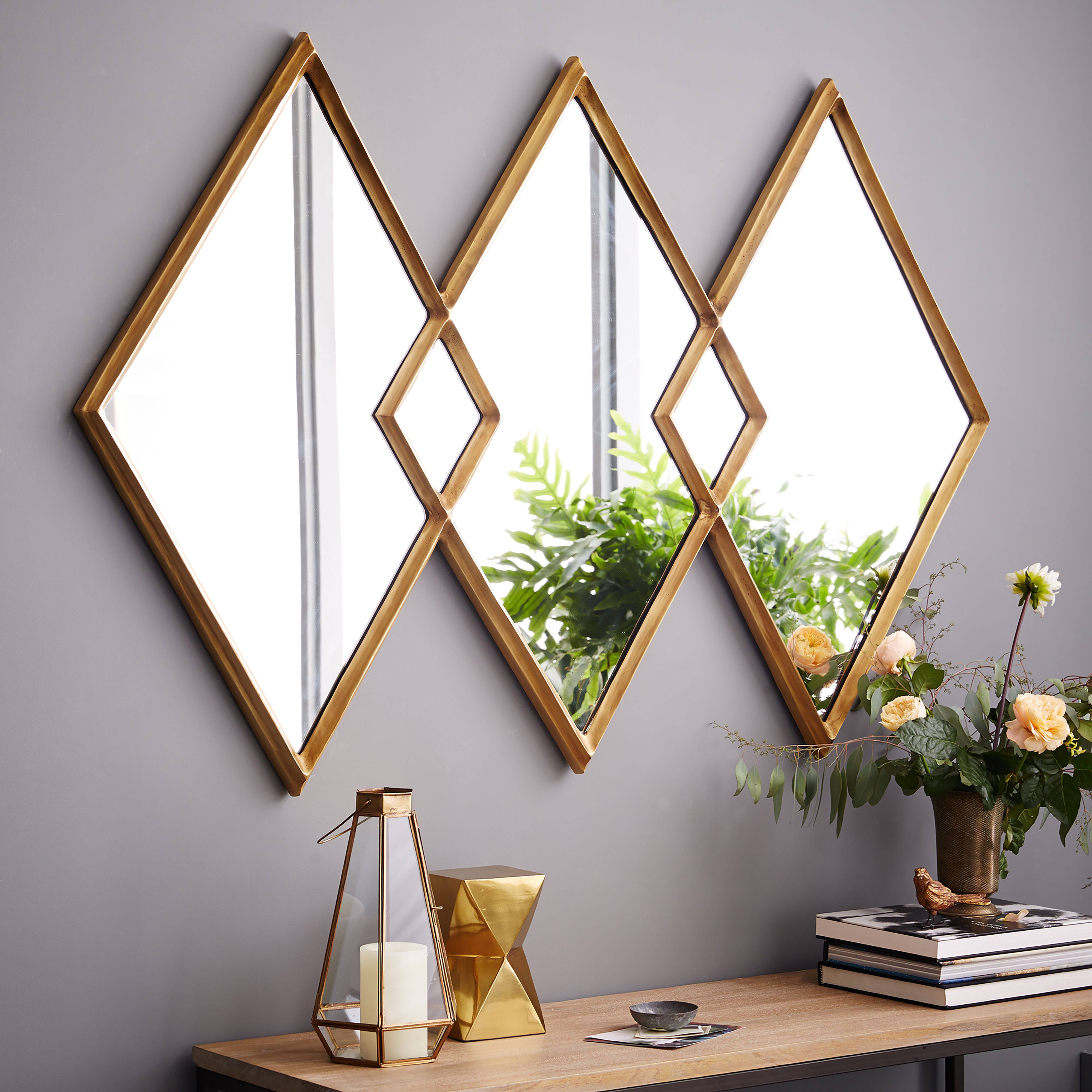 European and American Creative wall-mounted Decorative Mirror Living Room Sofa background Wall light lavish Extravagant Gangguan Combo Mirror Wall-mounted Mirror