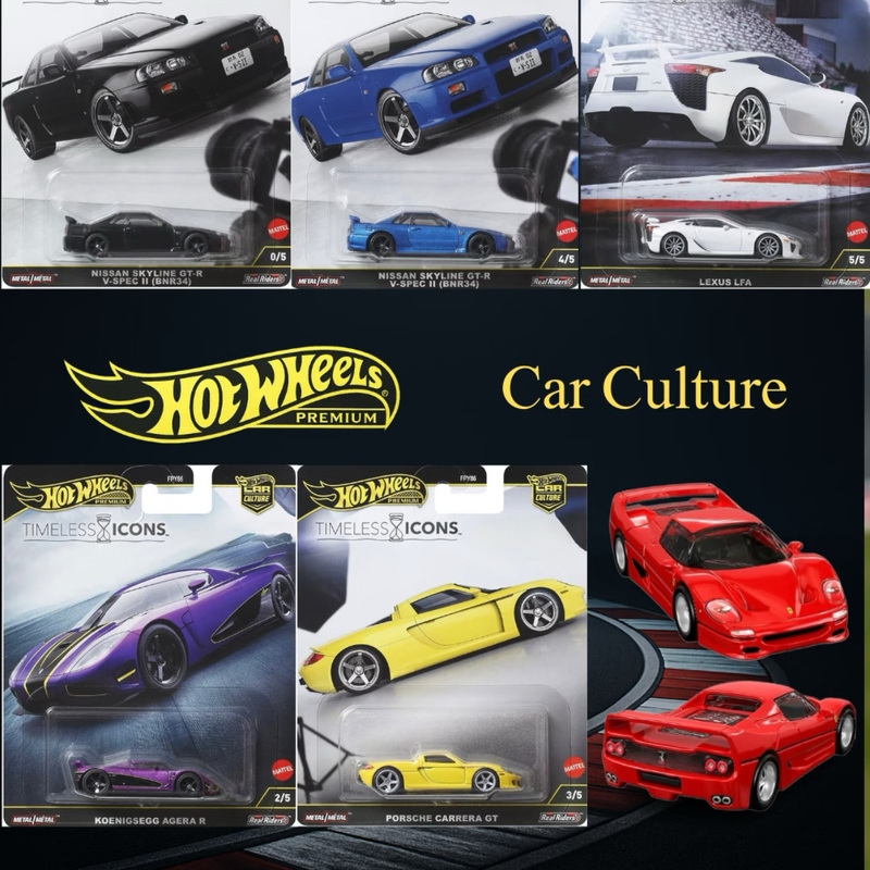 Hot Wheels Car Culture 2025N Timeless Classic Ferrari F50 Porsche Carrera Gt Nissan R34 Lfa Hot Wheels Car Culture 2025N Timeless Classic Ferrari F50 Porsche Carrera Gt Nissan R34 Lfa