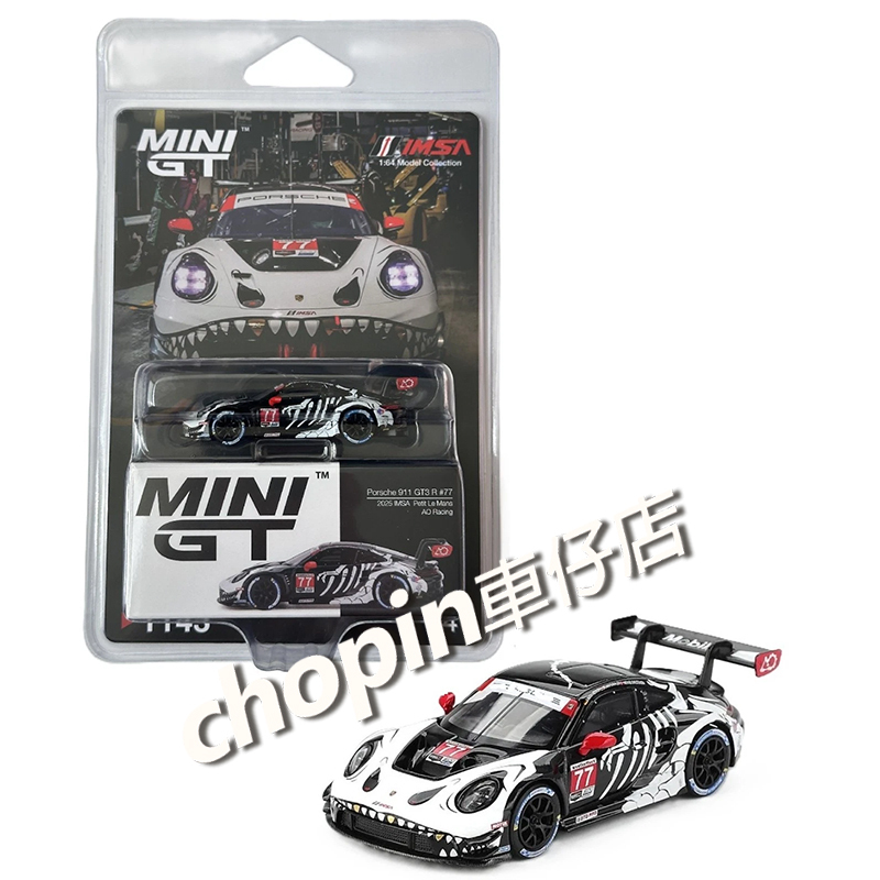 Minigt Porsche 911 Gt3R # 77 Bone Dragon Halloween Dinosaur Tyrannosaurus Rex 1143 Alloy Car Minigt Porsche 911 Gt3R # 77 Bone Dragon Halloween Dinosaur Tyrannosaurus Rex 1143 Alloy Car