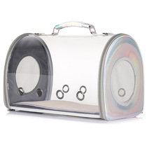 Net Red Laser Cat Bag Outgoing Portable Transparent Kitty Skew Satchel Handbag Pet Single Shoulder Winter Backpack Space Capsule