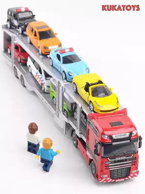 Simulation large alloy car transporter model boy children's toy Cadiwei engineering cart truck gift