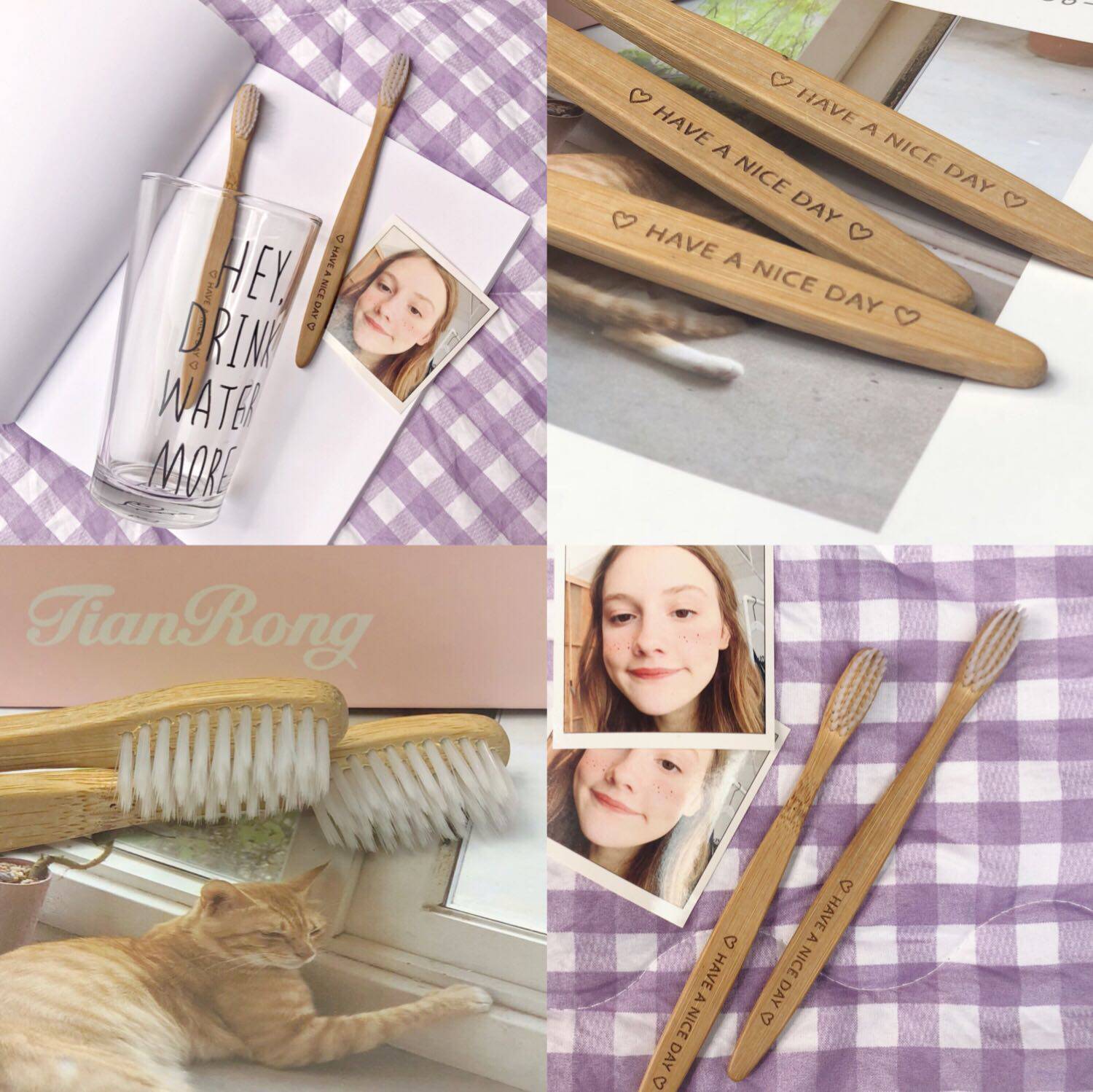 *Luna Girl* self-customized have a nice day toothbrush, get up every day in a good mood