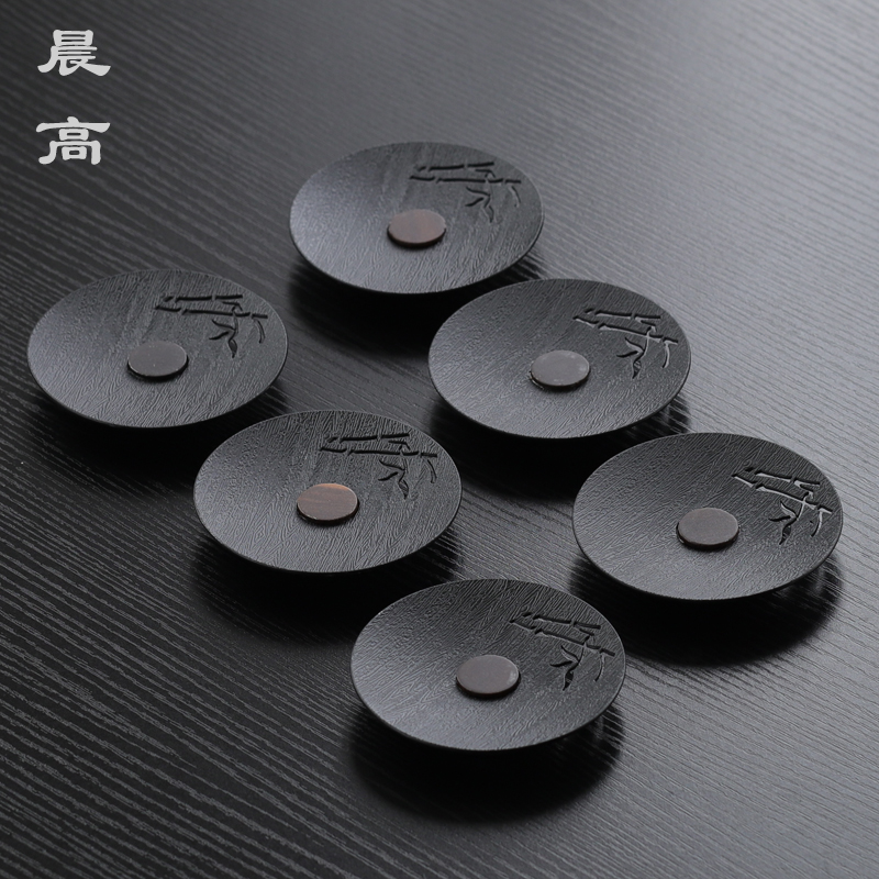 Morning high alloy imitation copper cup mat cup metal cup mat Japanese saucer tea cup mat metal tea accessories