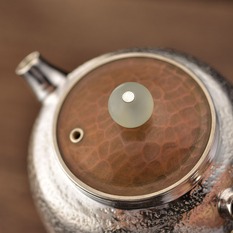 Morning high become saybot hemp 999 sterling silver sycee pot teapot pure manual hammer xi shi little teapot tea set the teapot