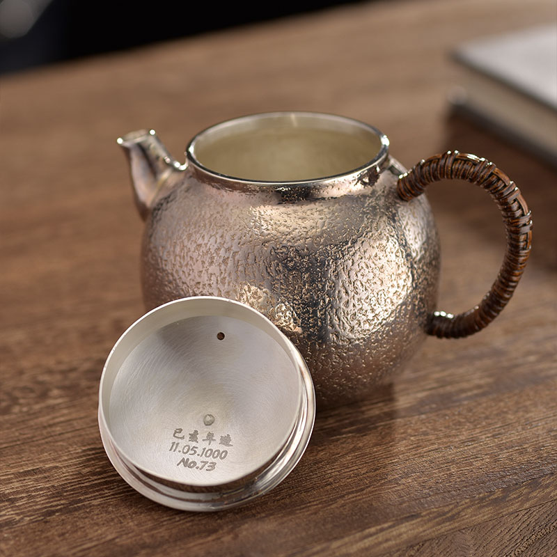 Morning high become saybot 28 - volume of silver pot home teapot sterling silver 999 xi shi pot checking gift tea set the teapot