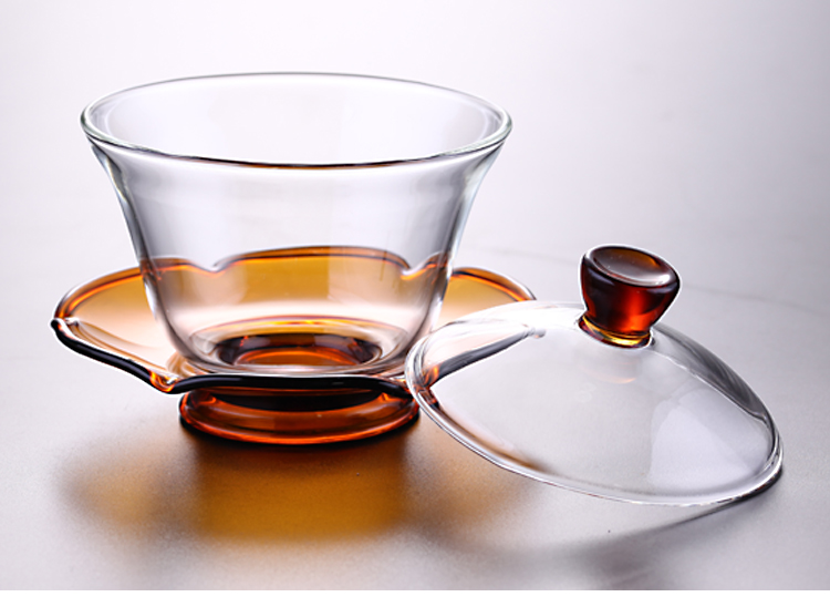 Morning three high heat - resistant glass to make tea tureen kung fu tea cups thickening finger bowl tea accessories