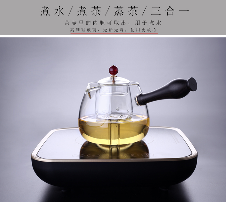 Morning high glass teapot thickening heat - resisting teapot boiled tea steamer cook the teapot tea TaoLu household electricity