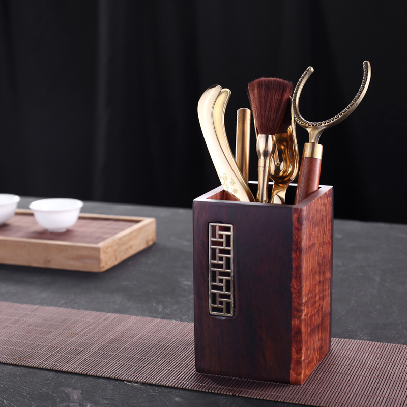 Morning high puer tea, black tea special tea knife pry ChaZhen pure manual Damascus solid wood tea needle knife become warped