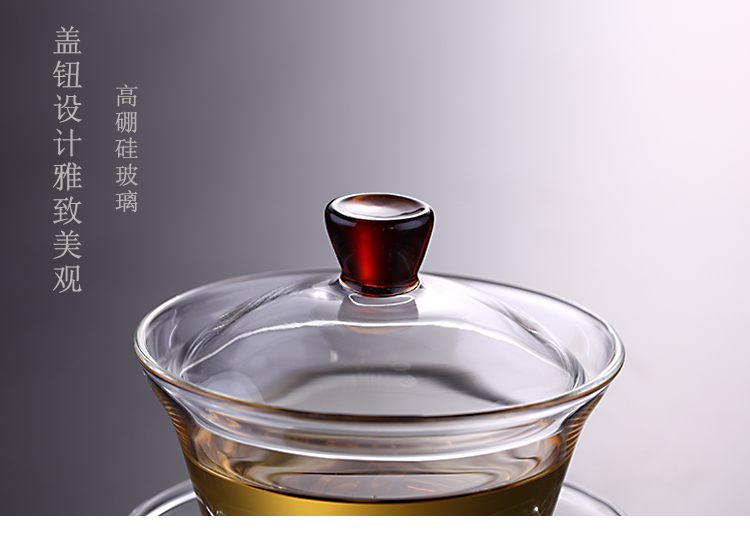 Morning three high heat - resistant glass to make tea tureen kung fu tea cups thickening finger bowl tea accessories