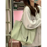 Зеленая вместительная и большая сумка на одно плечо, 2024 года, изысканный стиль, в западном стиле