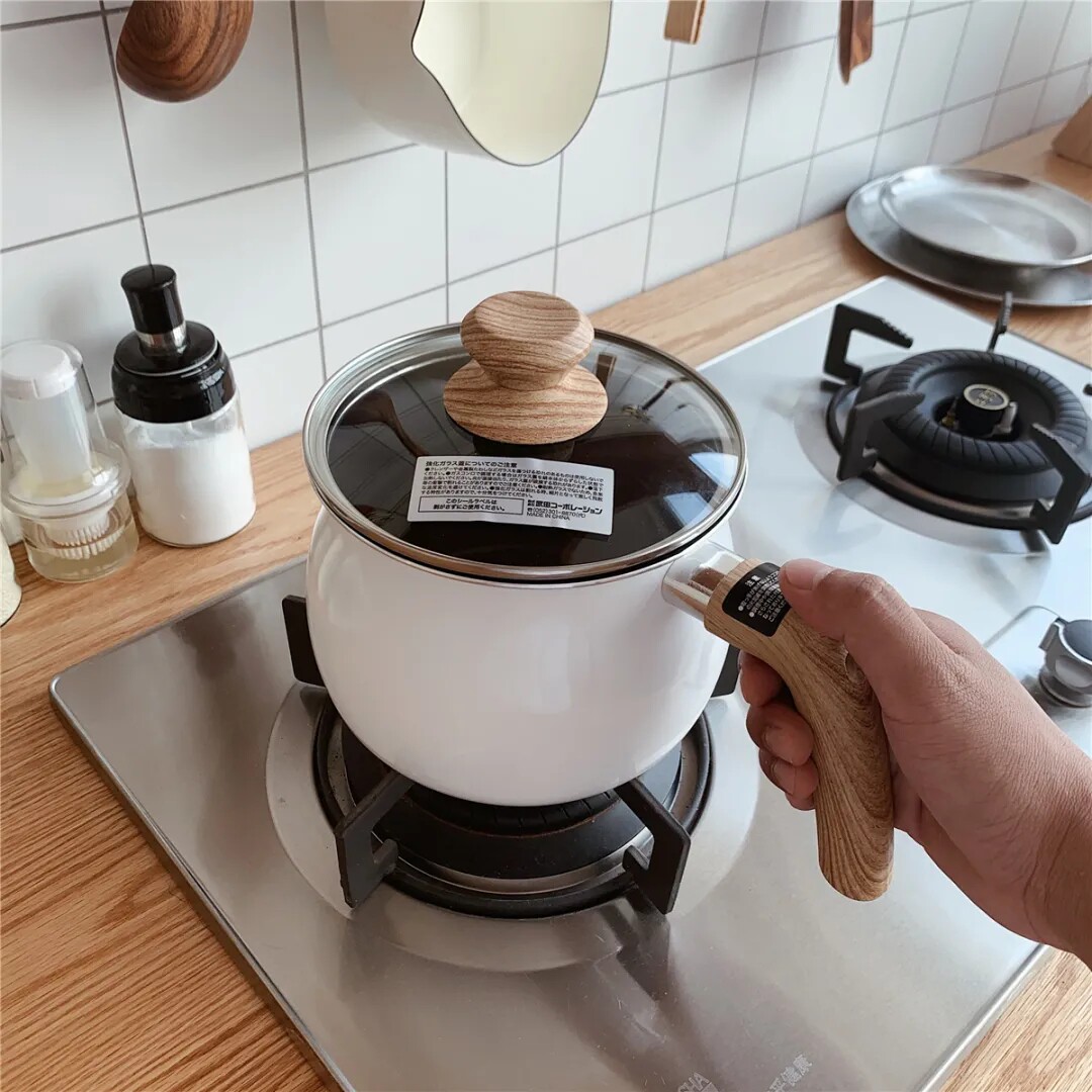 Does not stop at Yan value pure day Single Niu Goods Less Day Style Multipurpose Without Dipping a small milk pan Soup Pot induction cookware