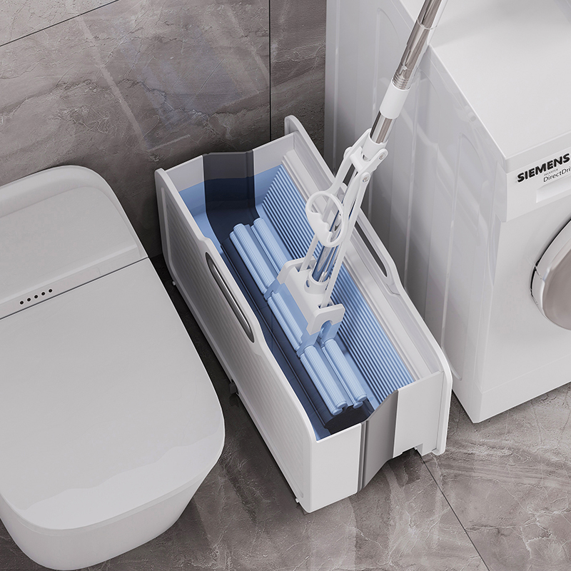 Folding Mop Bucket Rectangular Single Bucket for Home Use 2026 New Large Size Sponge Mop Special Bucket for Mopping