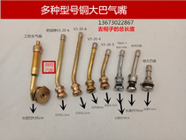 Truck vacuum nozzle Pure copper gas nozzle Engineering vehicle gas nozzle Bus nozzle Bus tire vacuum tire gas nozzle